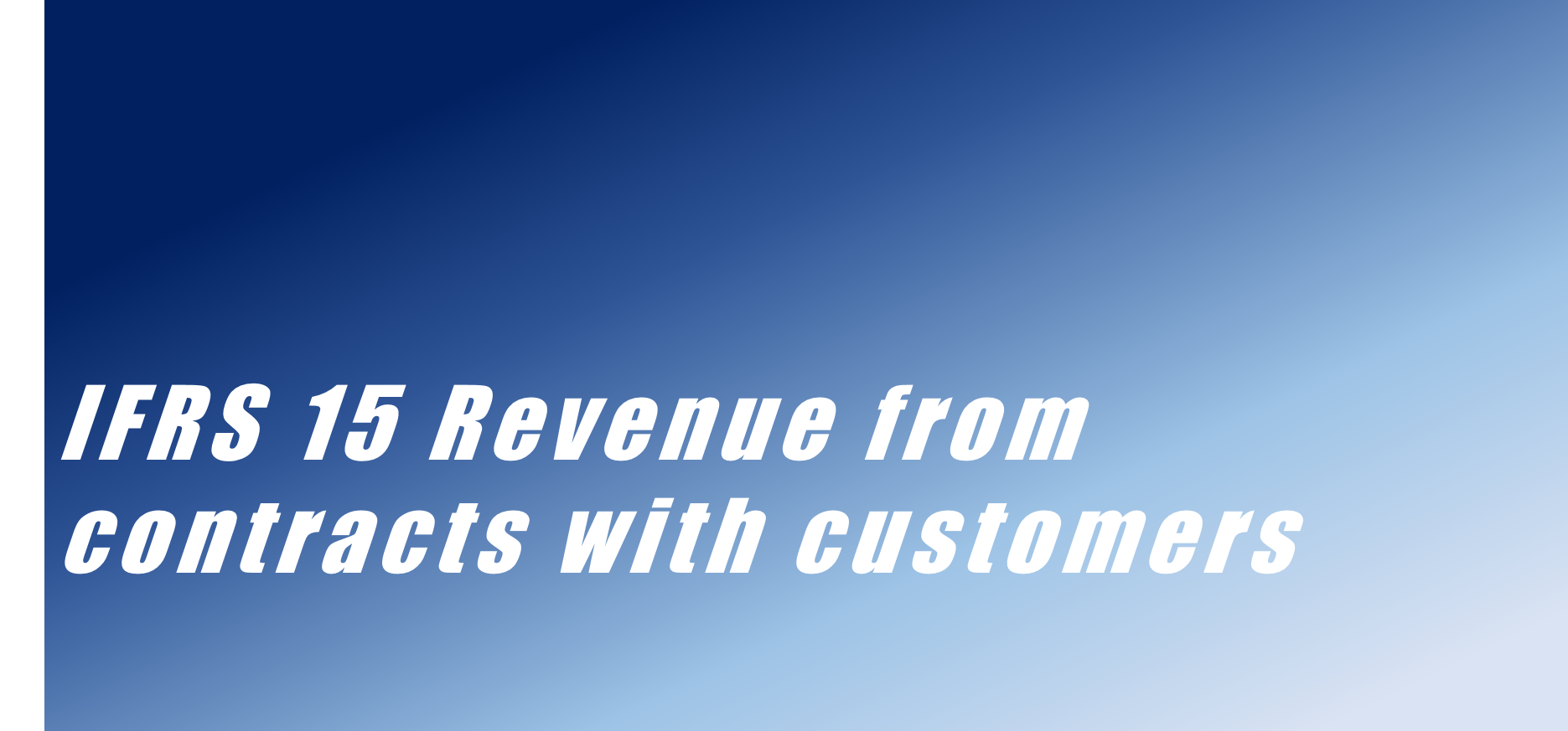 ifrs 15 revenue from contracts with customers